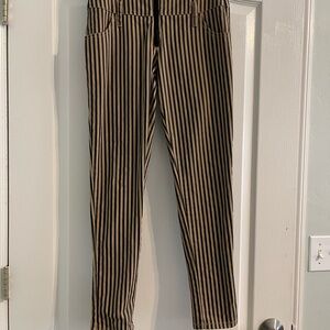 Striped Black and Tan Pants